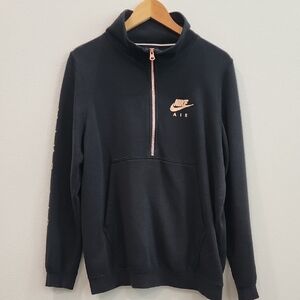 Nike Gold and Black Quarter-Zip Sweatshirt